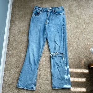 Abercrombie Curve Love Ankle Straight Ultra High Rise Jeans